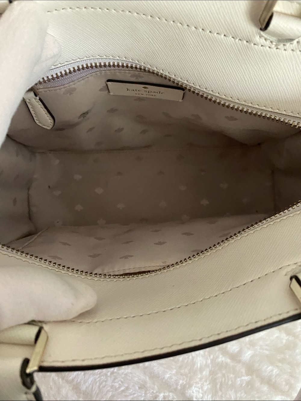 SOLD! Kate Spade New York Staci Medium Satchel in Cream Multi - Picture 8 of 17